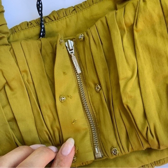 Aje. NWT Women's Green Medina Ruched Cropped Top Green Size 6 - Picture 4 of 10